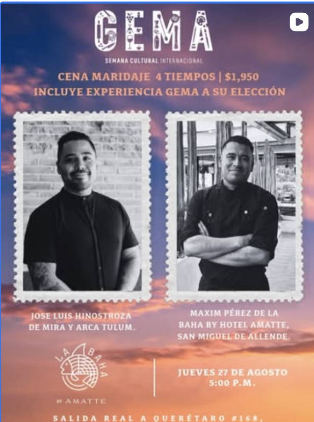 GEMA – Cena Maridaje 4 Tiempos